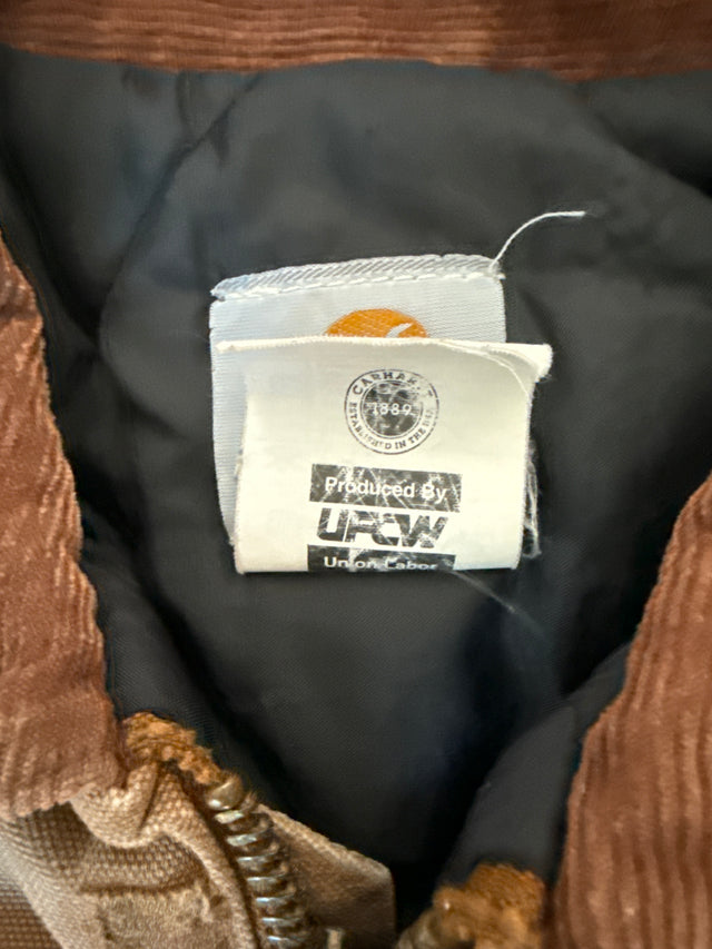 Vintage 1980s Carhartt Detroit Jacket – Made in USA, Union Tag – Brown Duck, Size 40 Regular