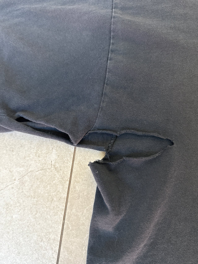 Vintage 1990s The X-Files Stanley Desantis T-Shirt – Faded Black, Double-Sided Graphic, Distressed