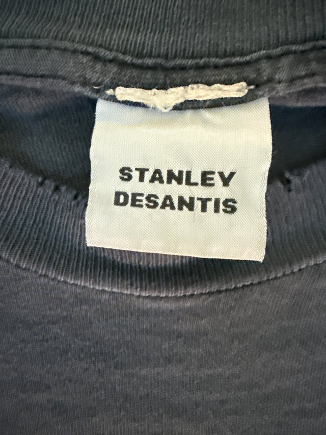 Vintage 1990s The X-Files Stanley Desantis T-Shirt – Faded Black, Double-Sided Graphic, Distressed