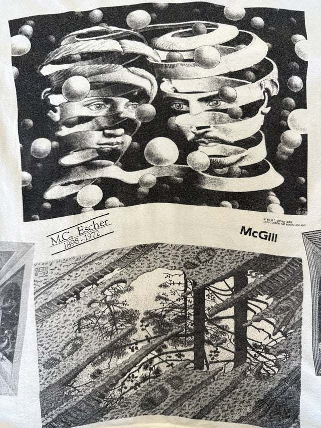 Vintage 1988 M.C. Escher T-Shirt – Surreal Graphic Art Tee – Made in USA – Medium