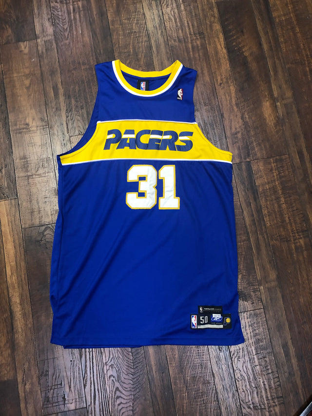 Reggie Miller 2004-05 Indiana Pacers Hardwood Classic Throwback Jersey 50