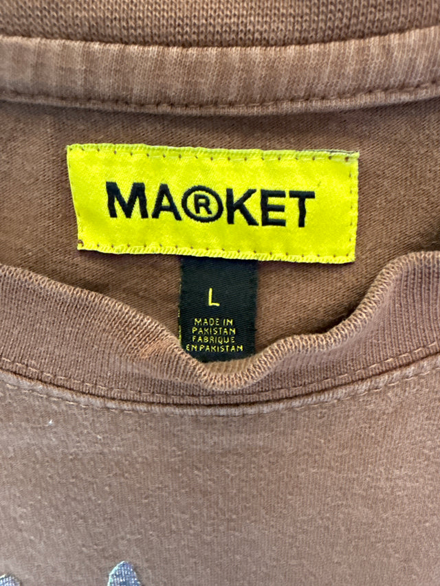 MARKET Cactus Floral Graphic Tee Brown (Size L)