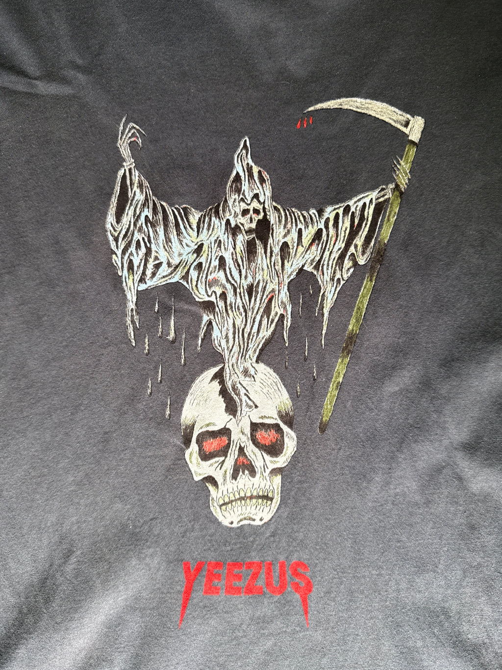 2013 Kanye West Yeezus Tour Grim Reaper Skull Tee Size M – Milk