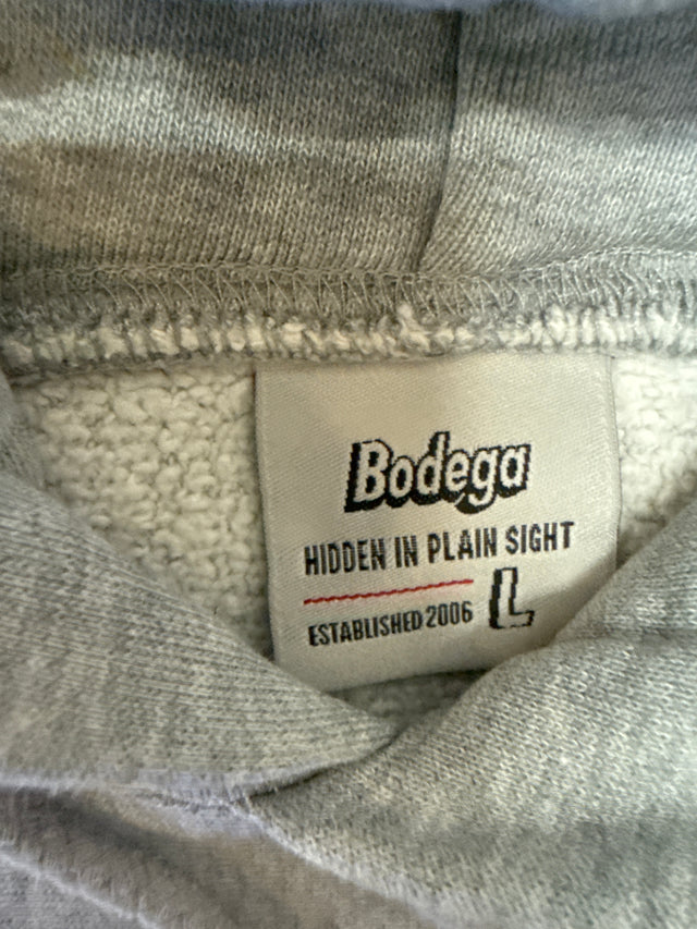 Bodega Collegiate Crest Hoodie Grey Size L