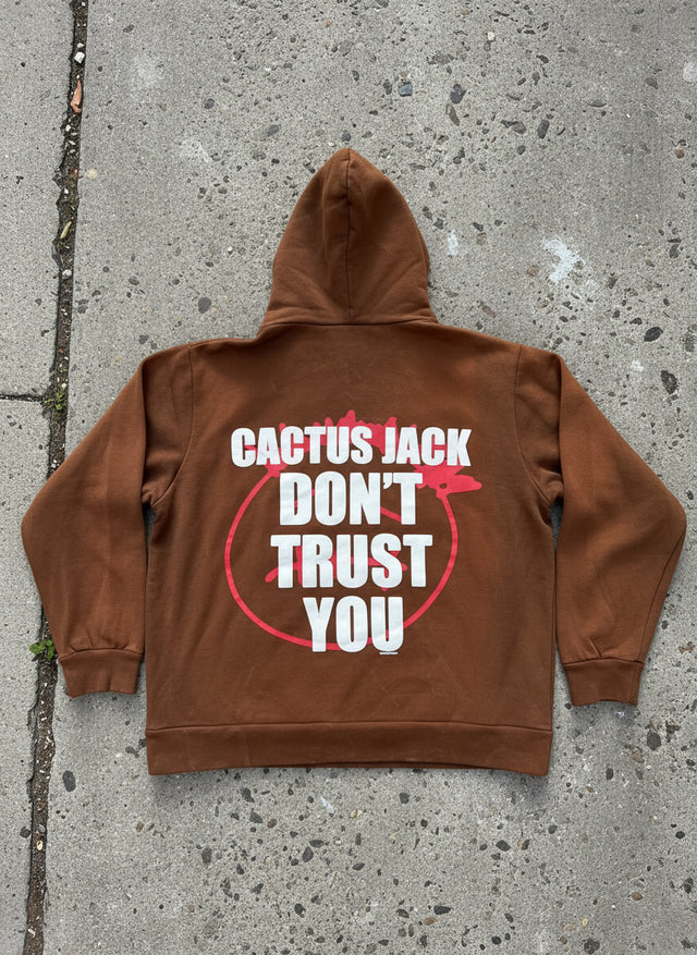 Cactus Jack “We Don’t Trust You” Hoodie – Brown Large