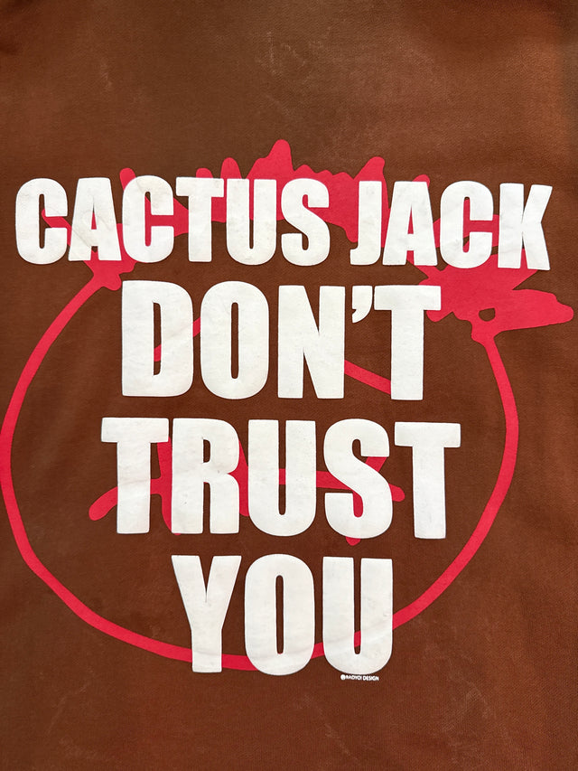 Cactus Jack “We Don’t Trust You” Hoodie – Brown Large