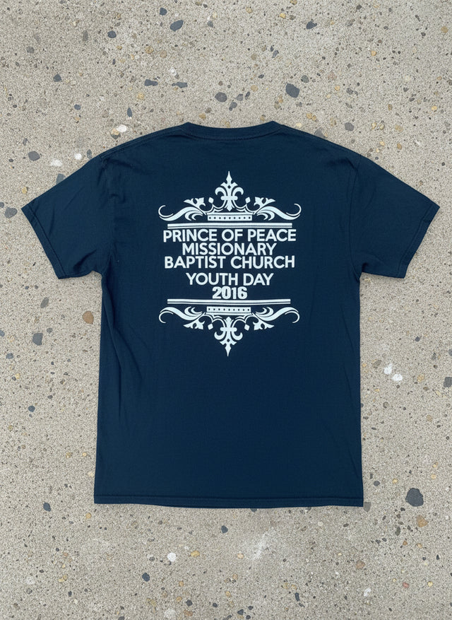 Keep Calm and Follow Jesus Tee Black Size L