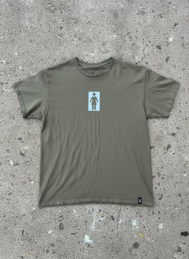 Girl Skateboards Classic Logo Tee – Olive (Large)