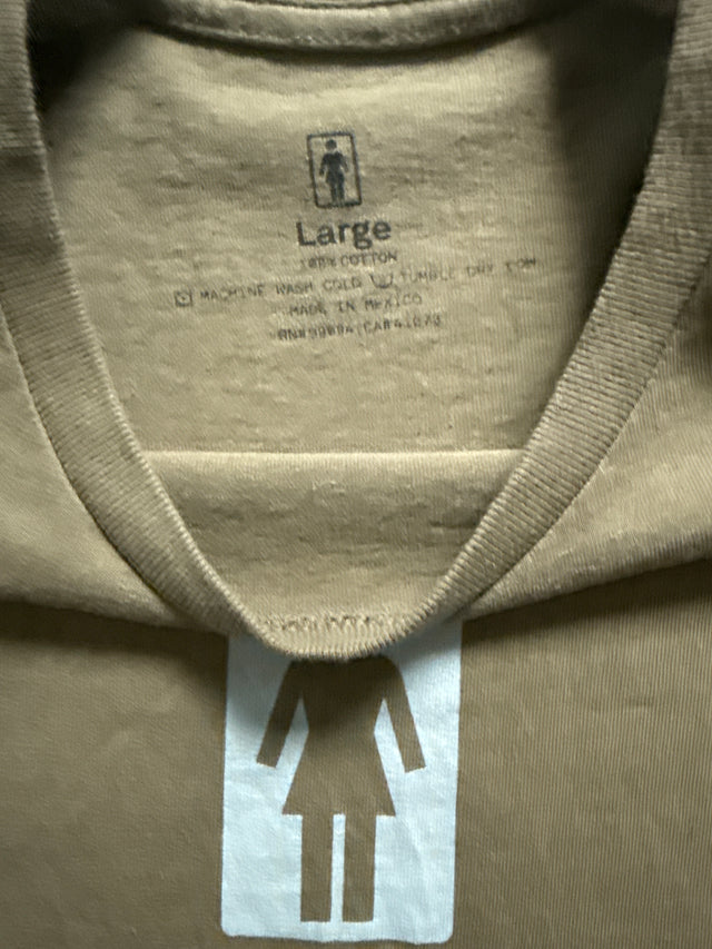 Girl Skateboards Classic Logo Tee – Olive (Large)