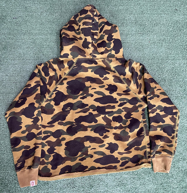 Bape 1st Camo College Logo Hoodie M