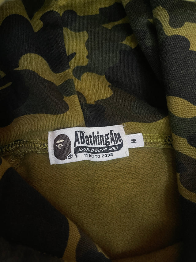 Bape 1st Camo College Logo Hoodie M
