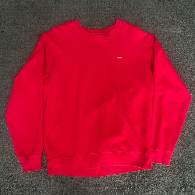 ss18 Supreme Contrast Crewneck Sweatshirt Red Large