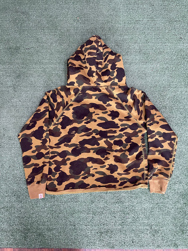 Bape 1st Camo College Logo Hoodie M