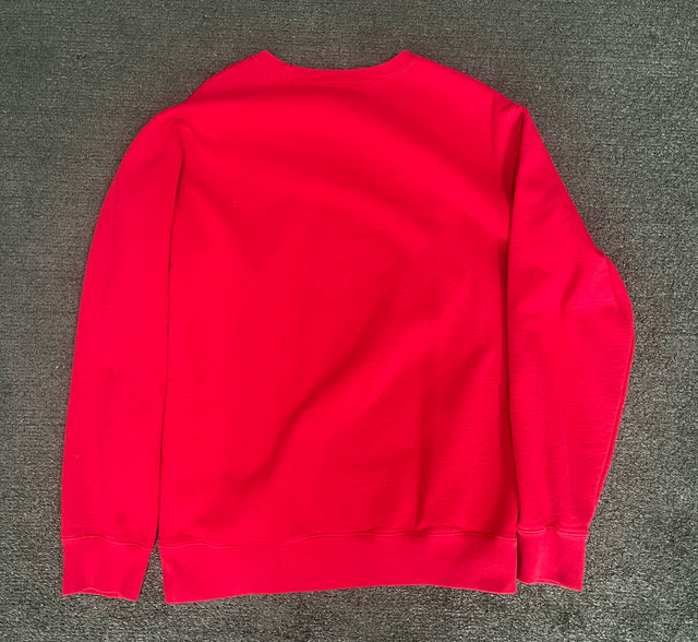 ss18 Supreme Contrast Crewneck Sweatshirt Red Large