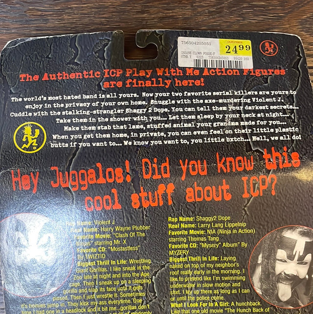 Vintage 1999 Insane Clown Posse Play with me Action Figures