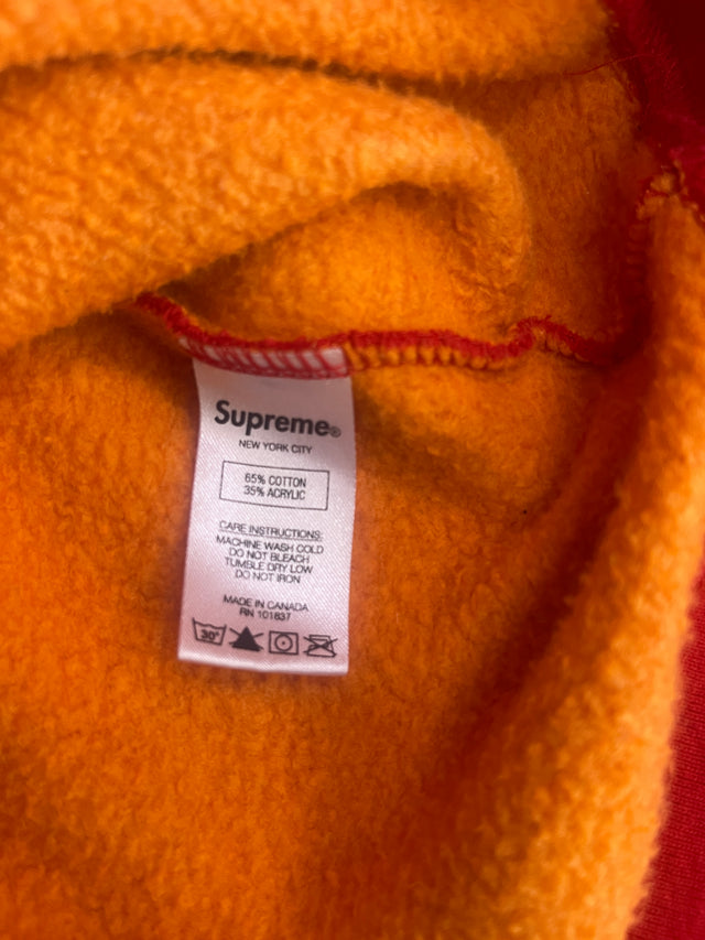 ss18 Supreme Contrast Crewneck Sweatshirt Red Large