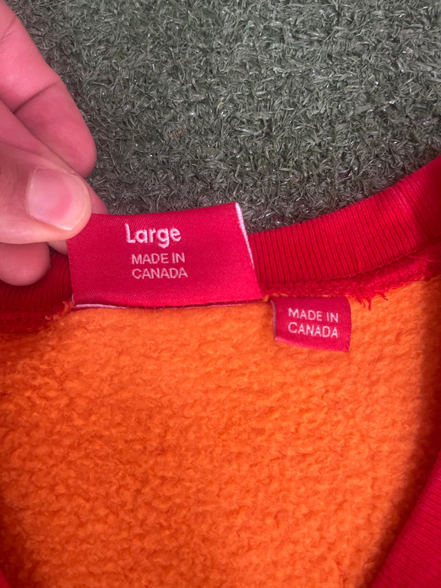 ss18 Supreme Contrast Crewneck Sweatshirt Red Large