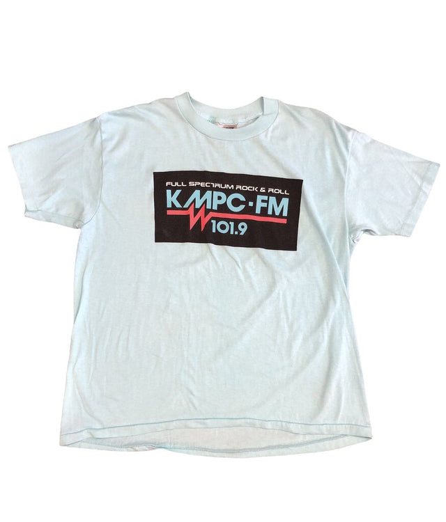 Vintage KMPC-FM 101.9 Radio T-Shirt - Oneita Power 50/50 Tee (XL, Made in USA)