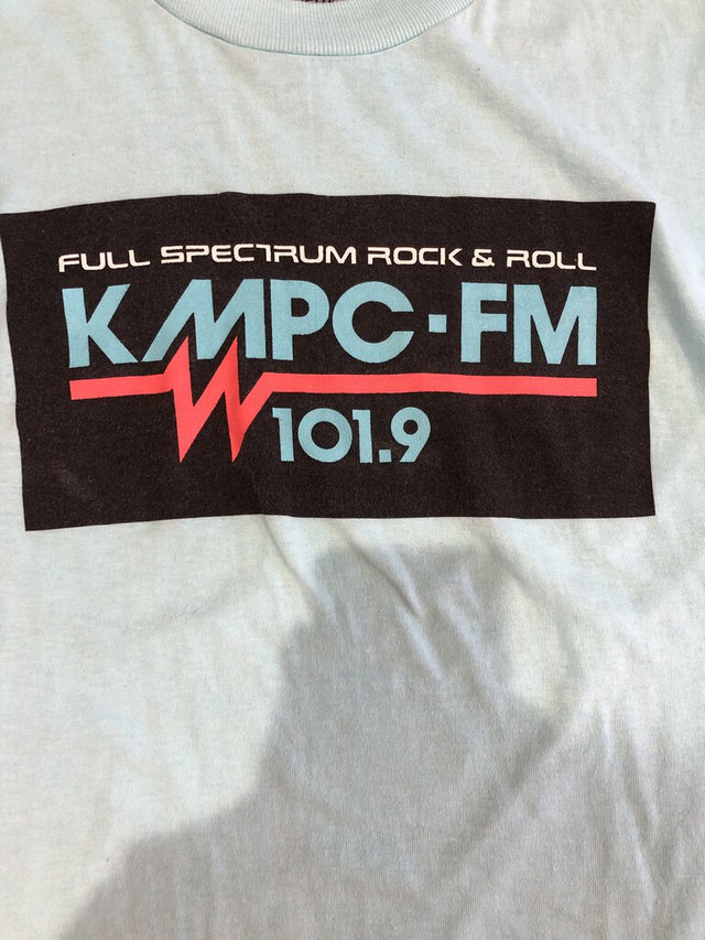 Vintage KMPC-FM 101.9 Radio T-Shirt - Oneita Power 50/50 Tee (XL, Made in USA)