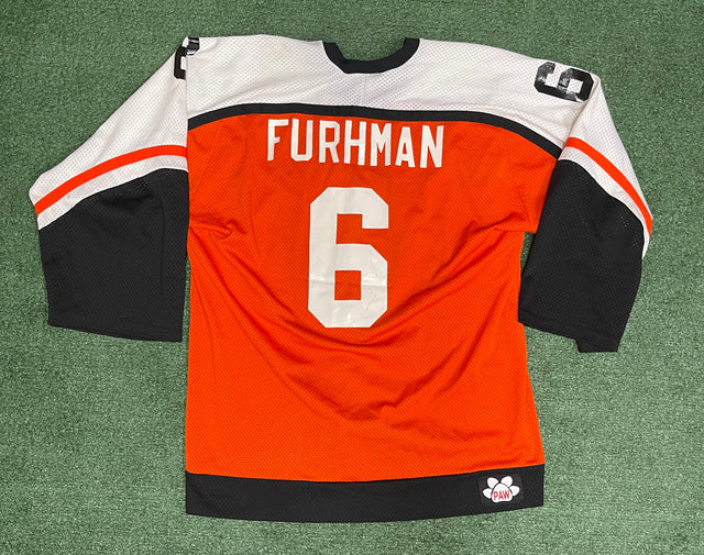 Vintage San Jose Sharks Orange PRACTICE Jersey Furhman