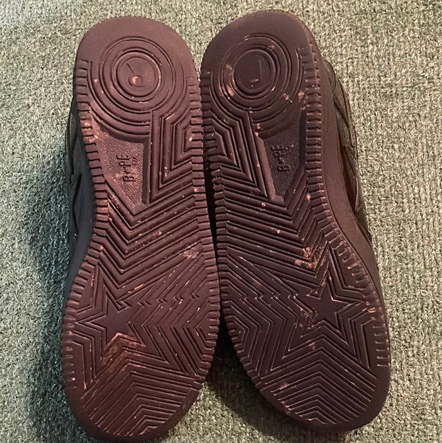 A Bathing Ape Bape Sta Low Patent Black