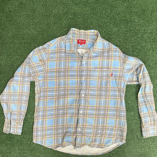 Supreme Printed Plaid Shirt M