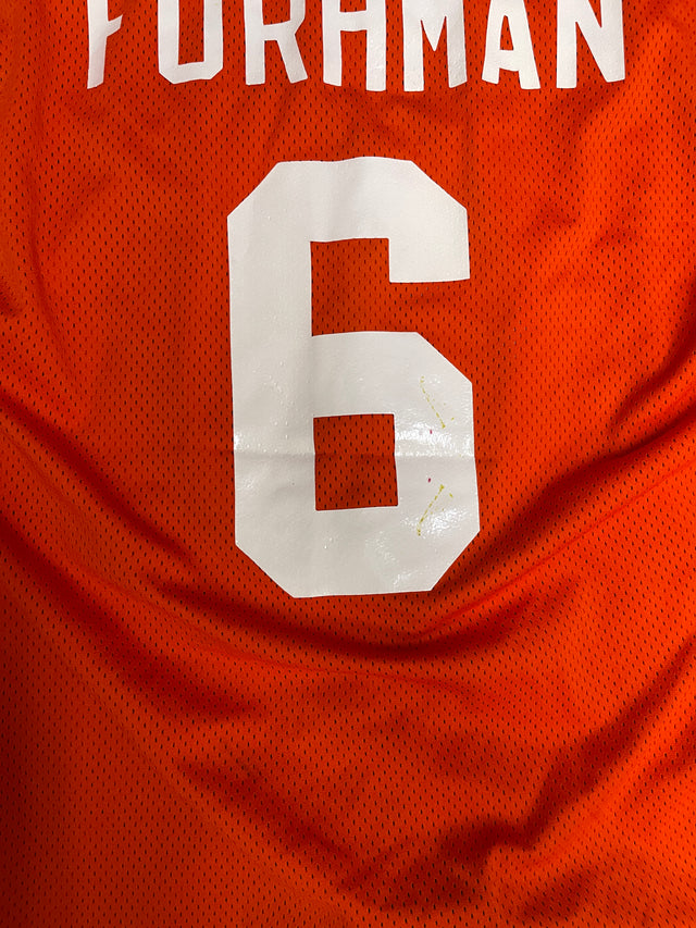 Vintage San Jose Sharks Orange PRACTICE Jersey Furhman