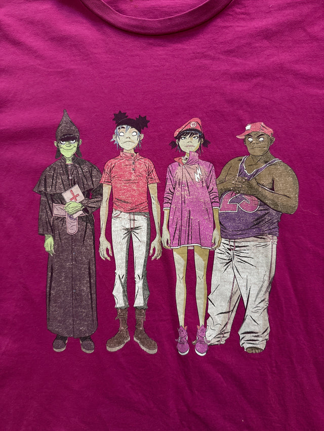 Gorillaz  T-Shirt Stanley Stella Organic Cotton Pink US Large