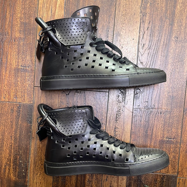 Buscemi 125mm Perforated Leather High Top Sneaker 8.5 (No Box)