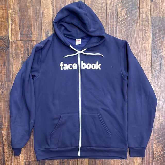 Y2K Facebook Hoodie Jacket XL