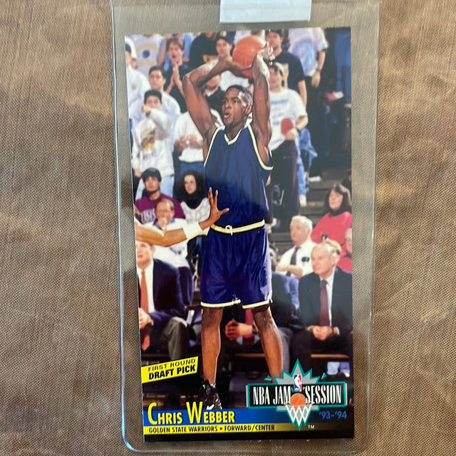 Chris Webber ROOKIE 1993-94 Fleer NBA Jam Session Golden State Warriors Card