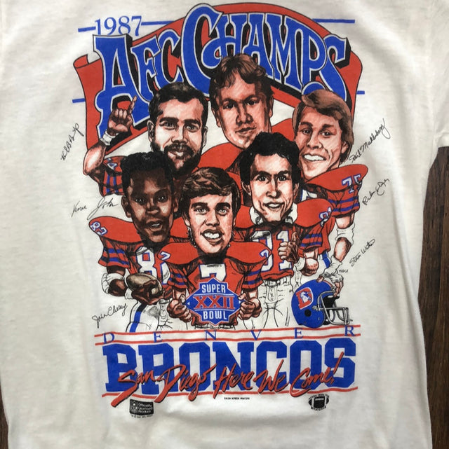 Vintage 1987 Denver Broncos AFC Champs Shirt M