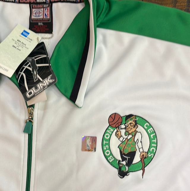 OUNK NBA Boston Celtics Full Zip Basketball Warm Up Jacket Adult size XXXL