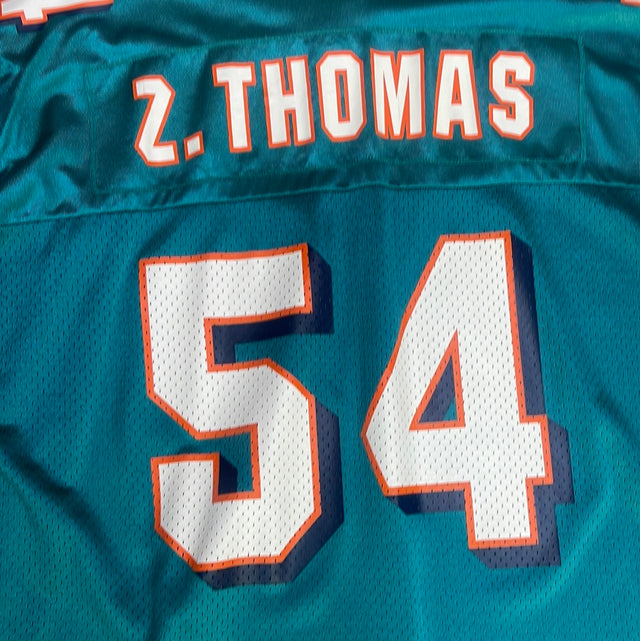 NFL Miami Dolphins Zach Z.Thomas #54 Rebook Jersey 2XL