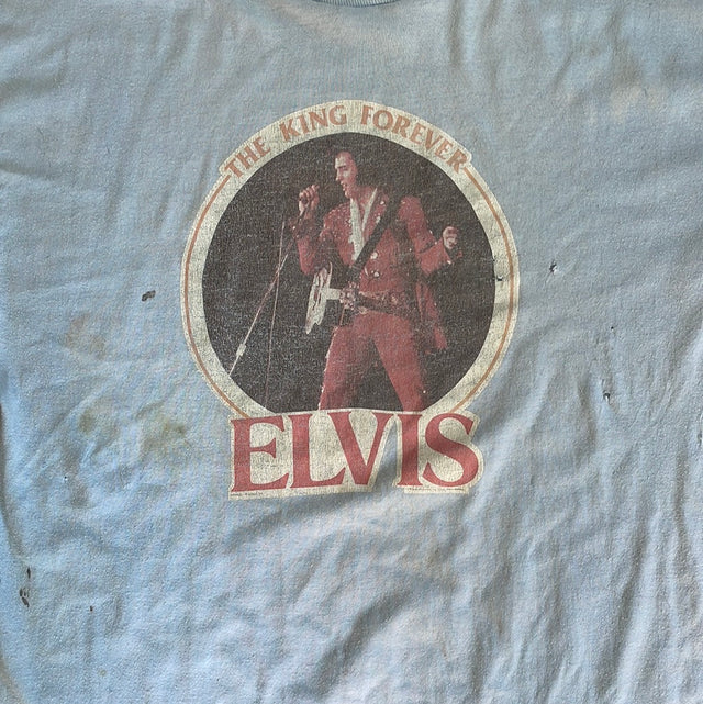 Vintage 1970s Elvis Presley The King Forever Shirt L