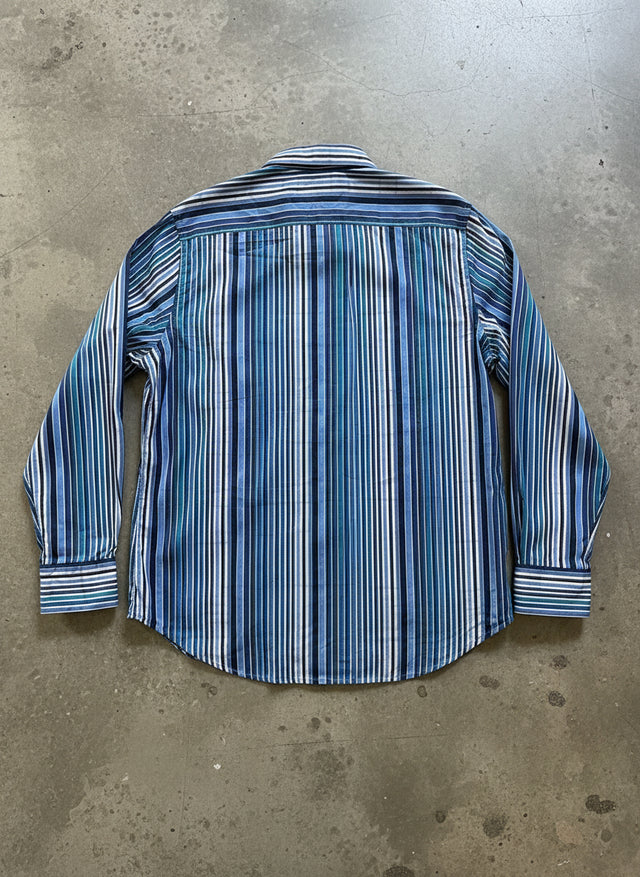 Robert Graham Striped Contrast Trim Shirt XL – Approx 2015 – Classic Fit