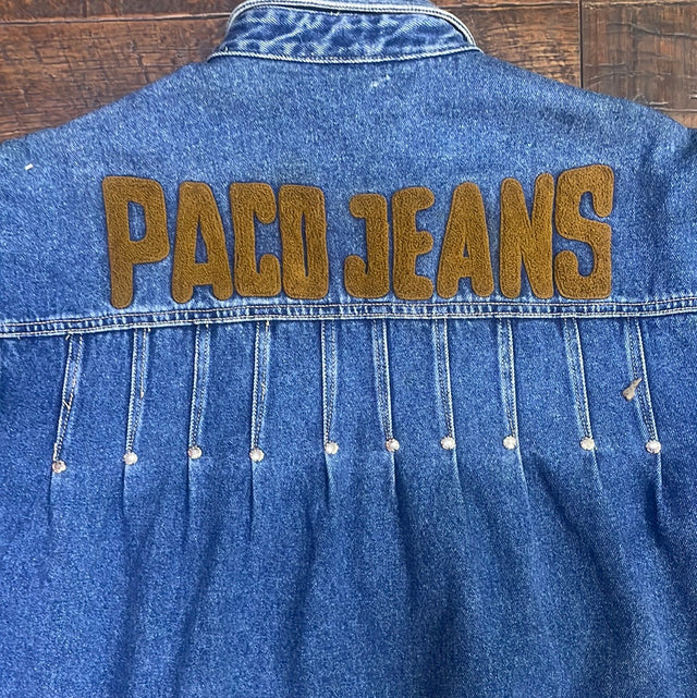 Vintage Paco Jeans Demin Button Up Short Sleeve M