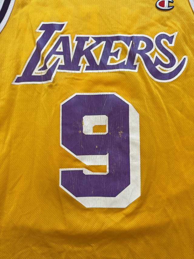 Vintage 1990s Los Angeles Lakers Nick Van Exel #9 Champion USA Jersey Size 44 (Large)