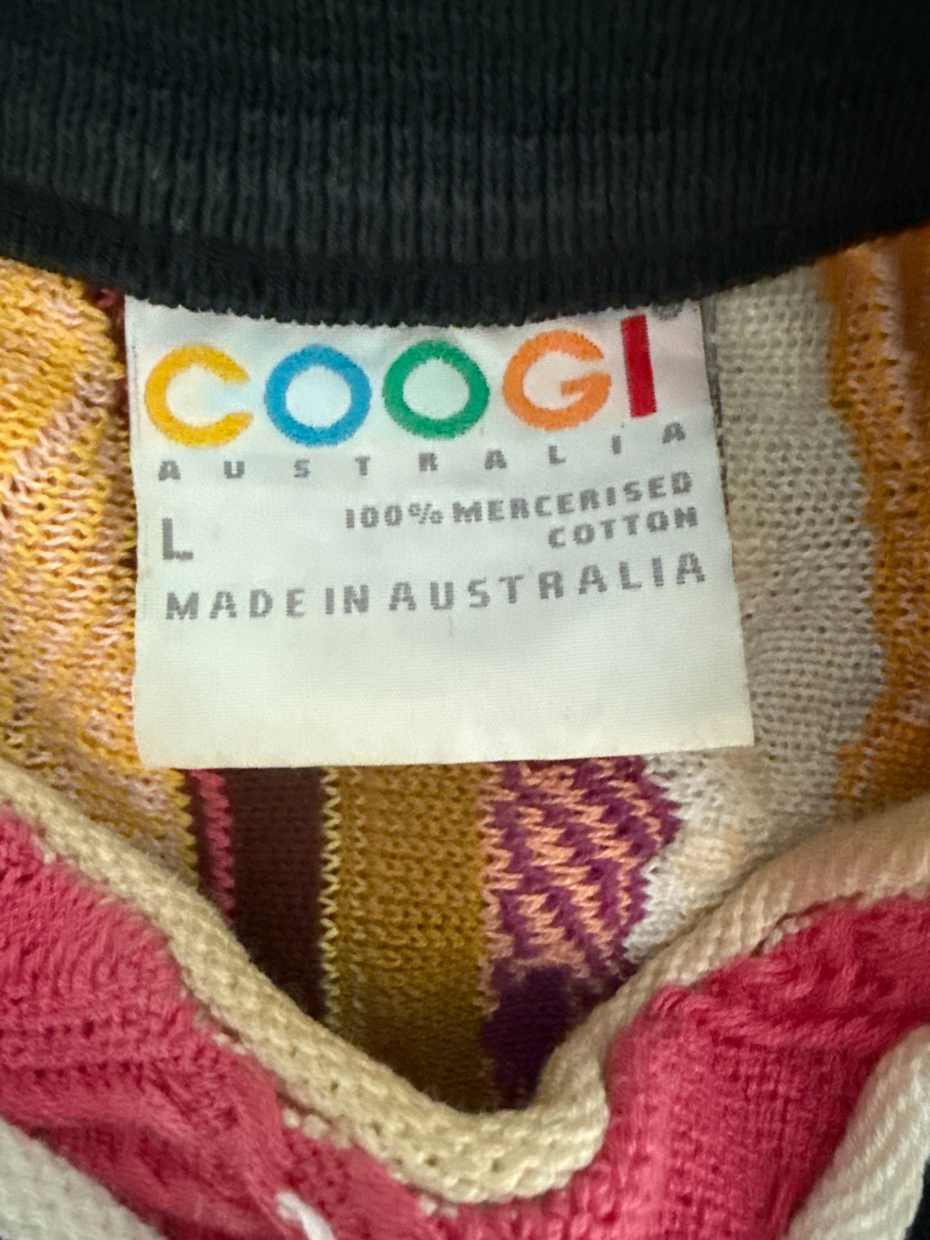 Vintage 1990s Coogi Australia 3D Textured Knit Sweater Multicolor