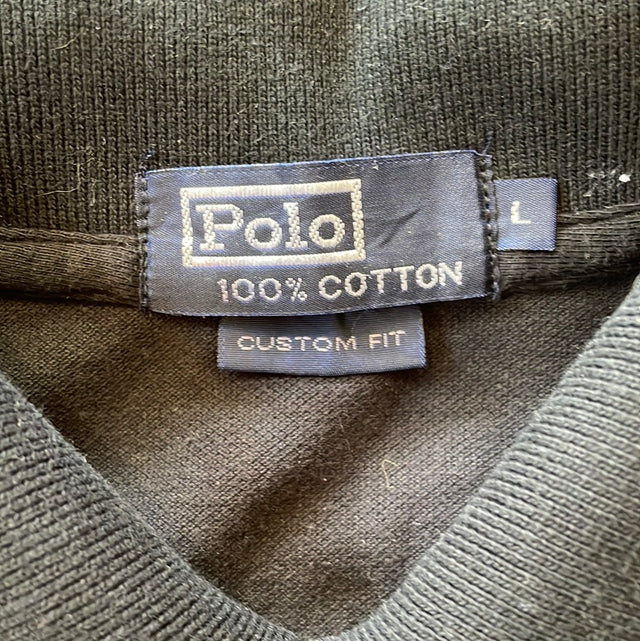 Vintage Leather Patch Polo L