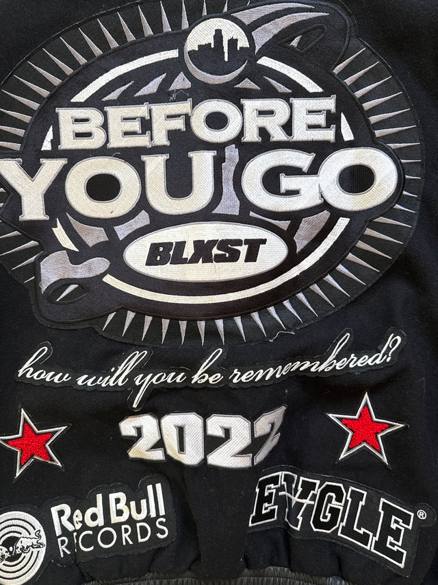 2022 Jeff Hamilton x Red Bull Records x BLXST Before You Go Varsity Jacket Size Small