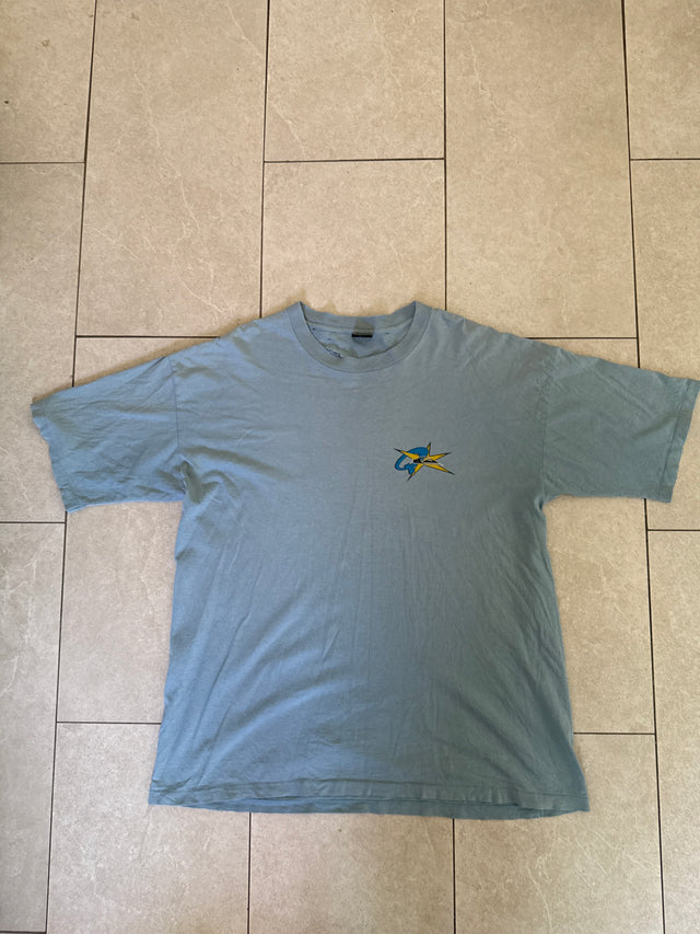 Vintage 1990s Quiksilver USA Made Logo T-Shirt Size XL Single Stitch Surf Skate