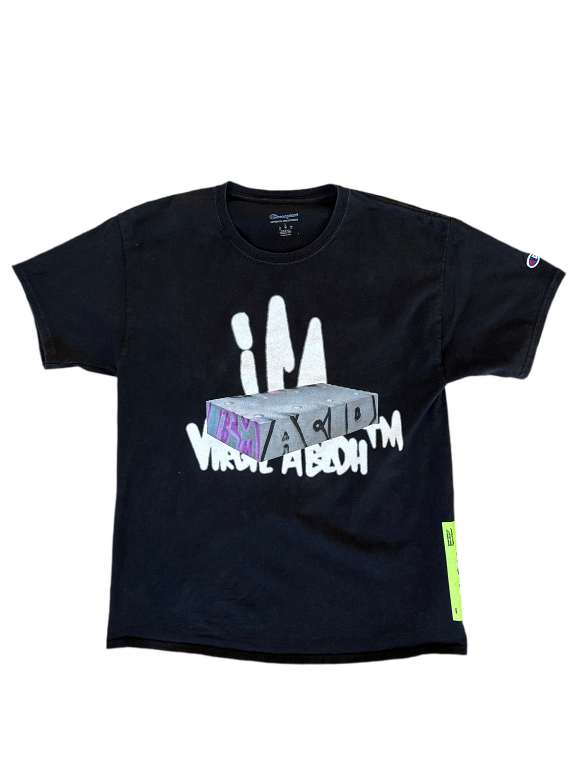 ヴァージルアブロー×チャンピオン×ICA Tシャツ (黒) Mサイズ 3BE59A49-E206-43B1-AF6D-