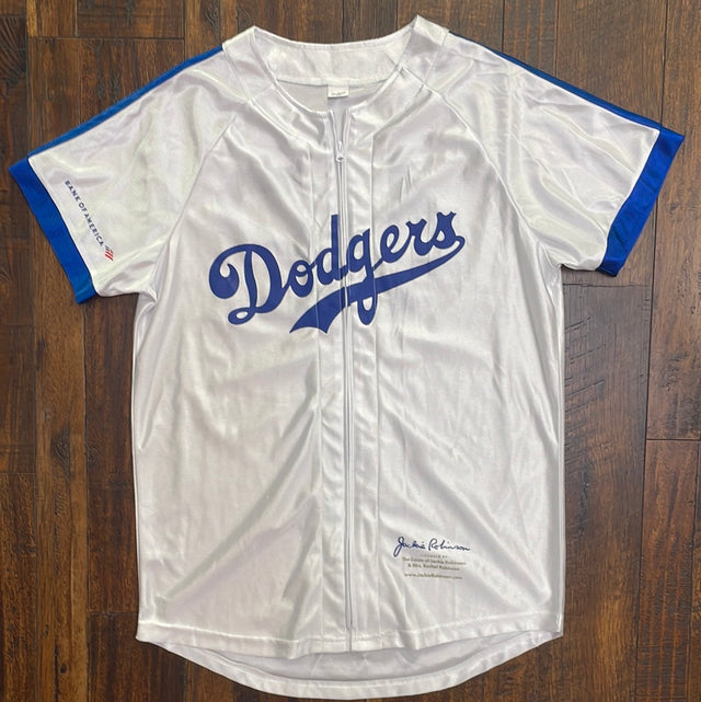 Los Angeles Dodgers Jackie Robinson Promo Full Zip Up Jersey Medium