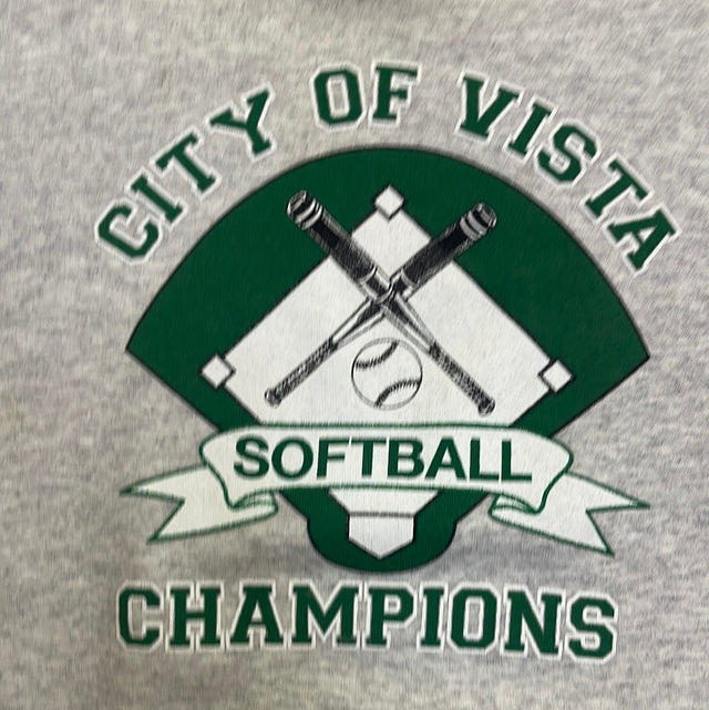 Vintage City of Vista Softball Crewneck XL