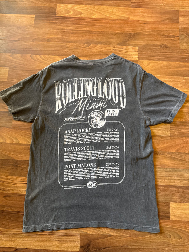 2021 Rolling Loud Miami Festival Tee ASAP Rocky Travis Scott Playboi Carti Size M