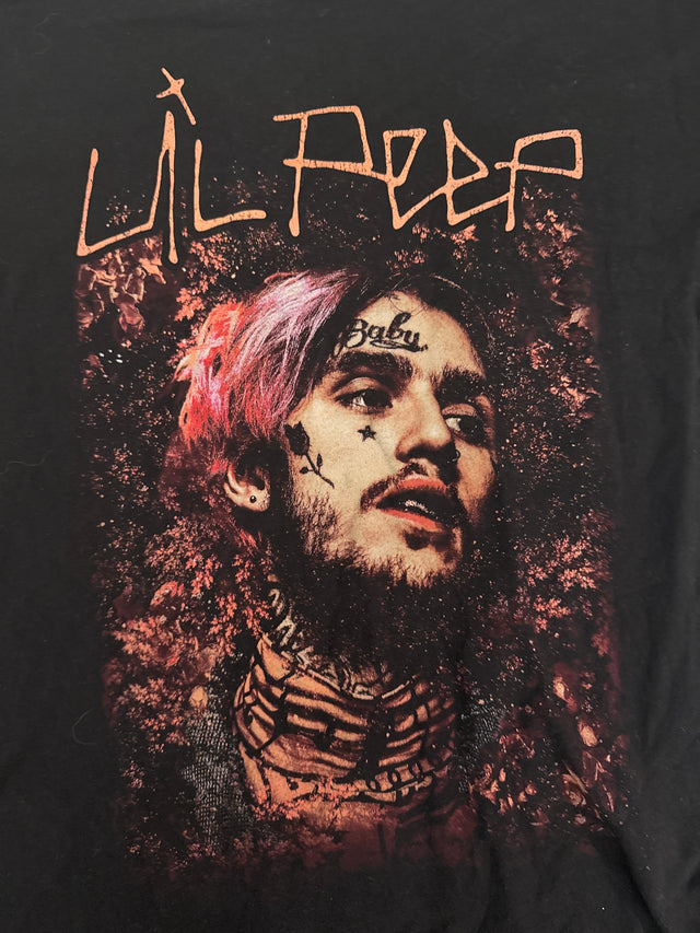 Lil Peep Tee 2017 Black Graphic T-Shirt Size L