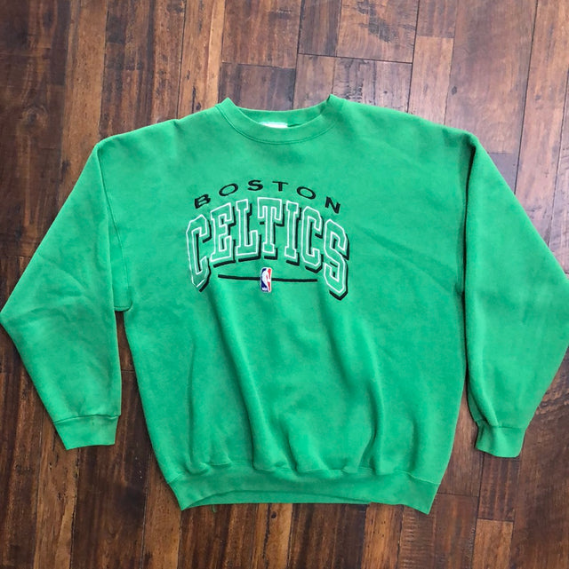 Vintage 1990s Boston Celtics Green Crewneck XL
