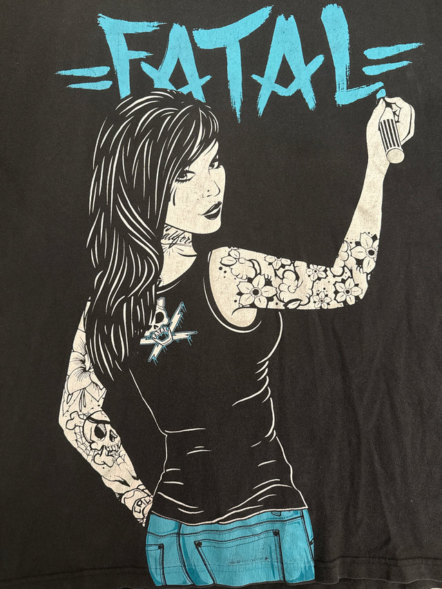 Y2K Fatal Clothing XXL Tattoo Girl Graphic Tee