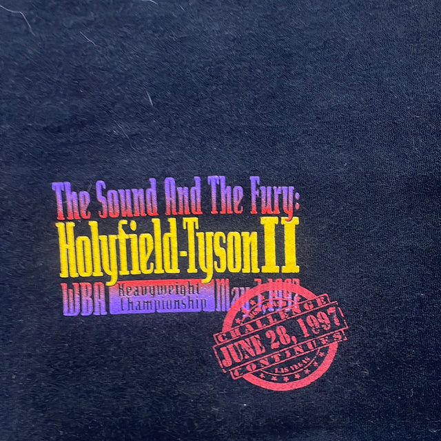 Vintage 1996 Mike Tyson vs Holyfield The Sound and the Fury MGM Grand XL T-Shirt